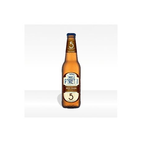 BIRRA PORETTI BOCK CHIARA 5 LUPPOLI - Formato 0,33 lt