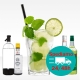Mojito con rum pampero bianco, succo di lime, bitter angostura e seltz
